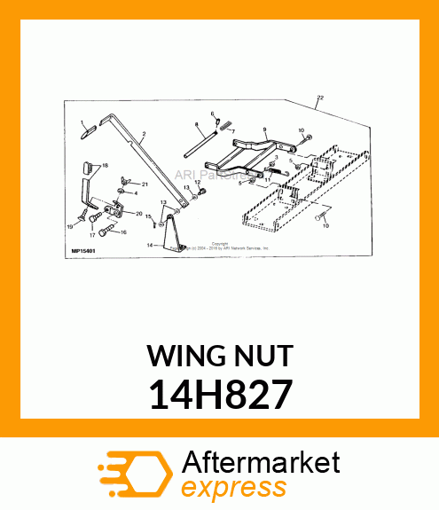 NUT, FORGED WING 14H827