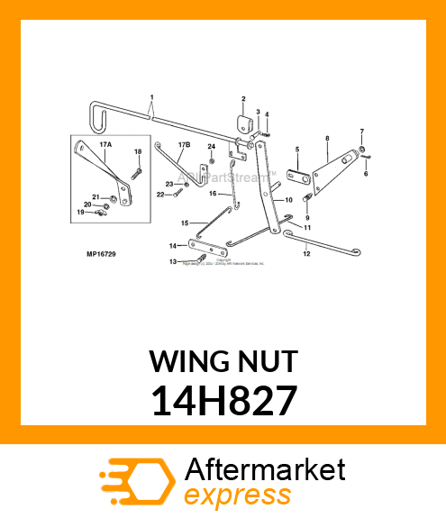 NUT, FORGED WING 14H827