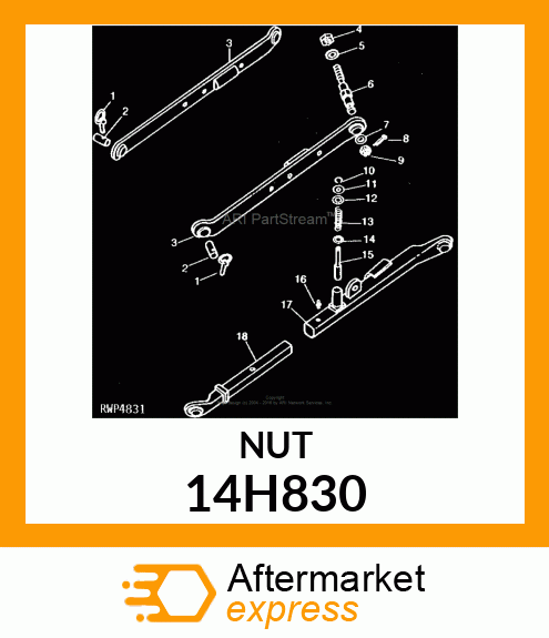 NUT, HEX JAM 14H830