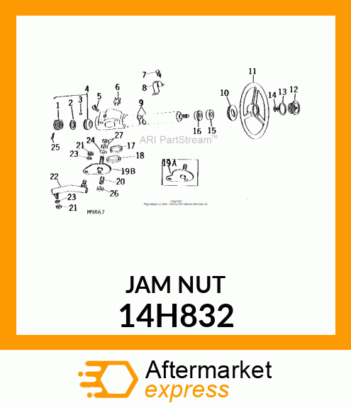 NUT, HEX JAM 14H832