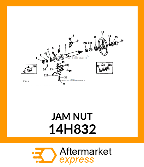 NUT, HEX JAM 14H832