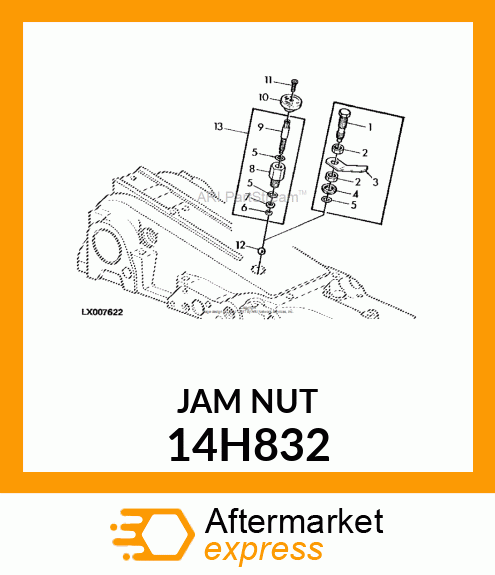 NUT, HEX JAM 14H832