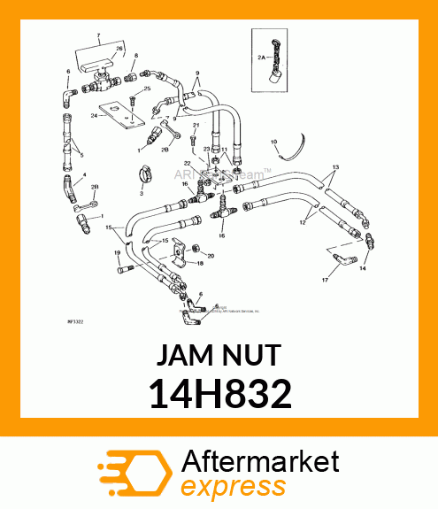 NUT, HEX JAM 14H832