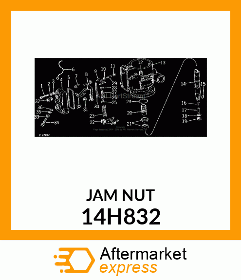 NUT, HEX JAM 14H832