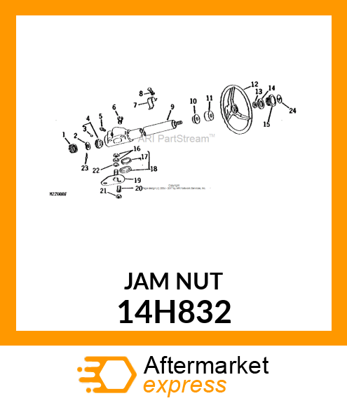 NUT, HEX JAM 14H832