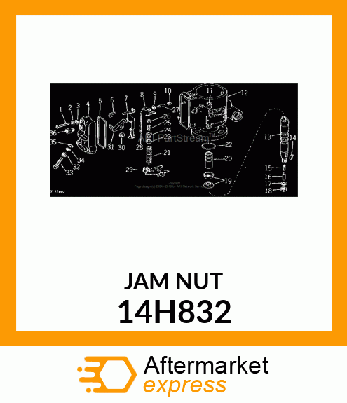 NUT, HEX JAM 14H832