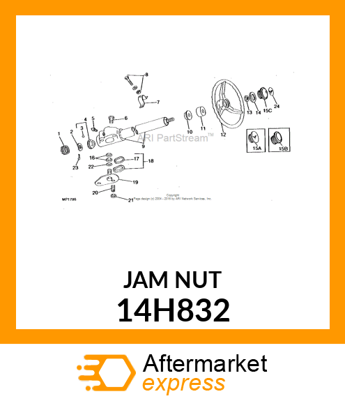 NUT, HEX JAM 14H832