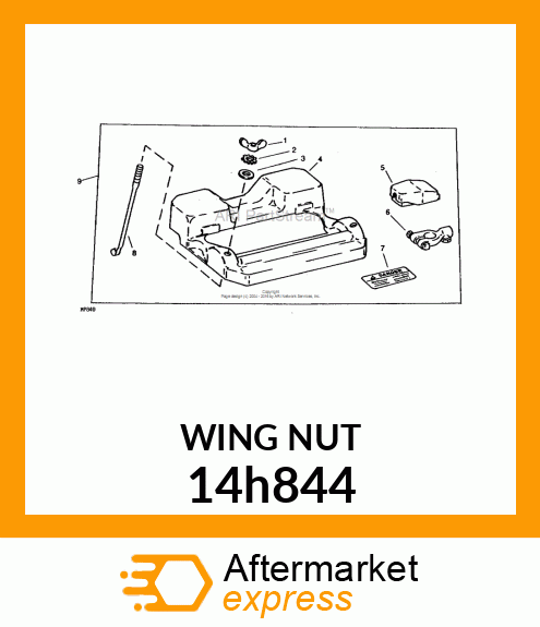 NUT, FORGED WING 14h844