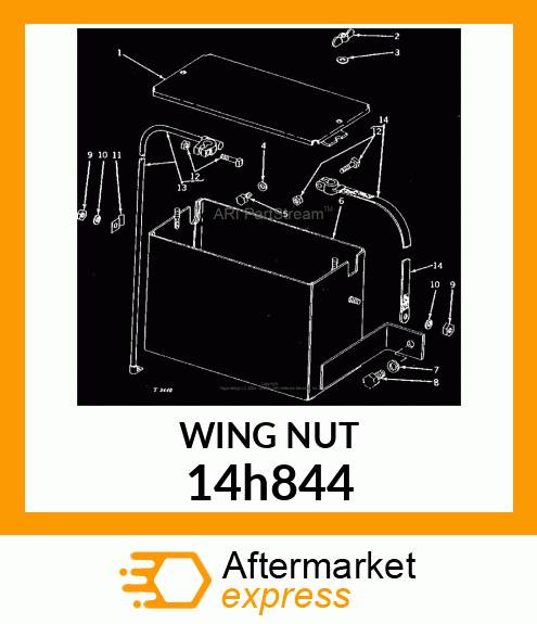 NUT, FORGED WING 14h844