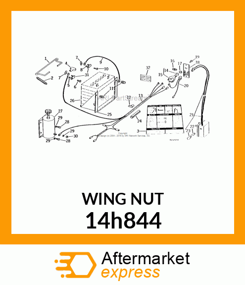 NUT, FORGED WING 14h844