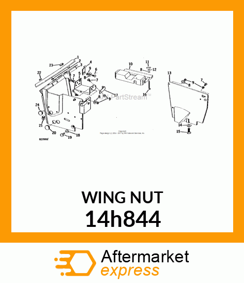 NUT, FORGED WING 14h844