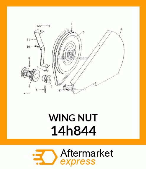 NUT, FORGED WING 14h844