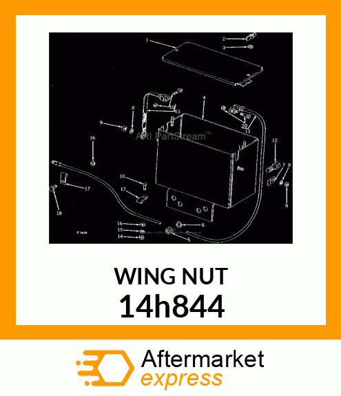 NUT, FORGED WING 14h844