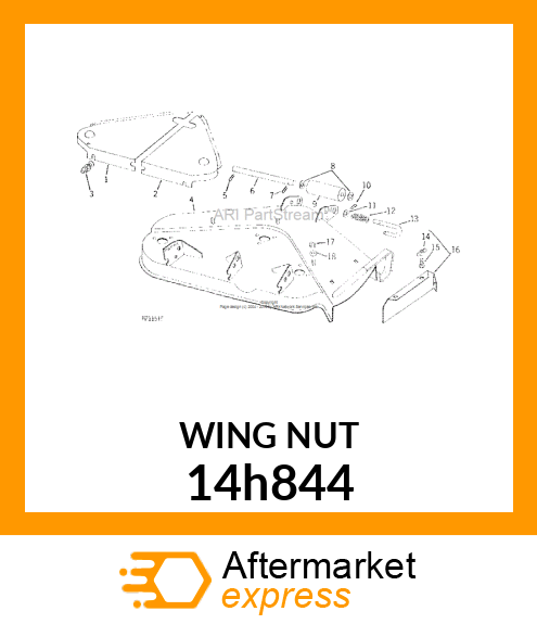 NUT, FORGED WING 14h844