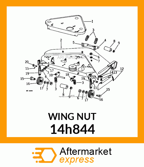 NUT, FORGED WING 14h844