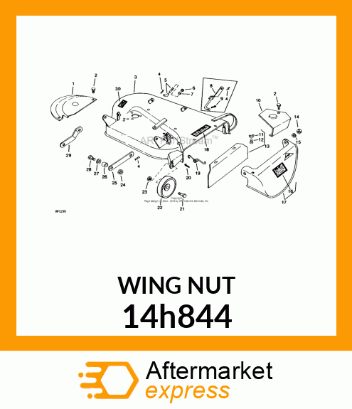 NUT, FORGED WING 14h844