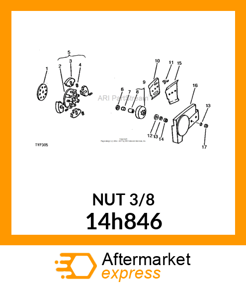 NUT, HEX 14h846