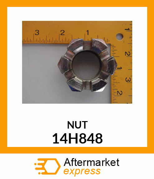 NUT, HEX SLOTTED 14H848