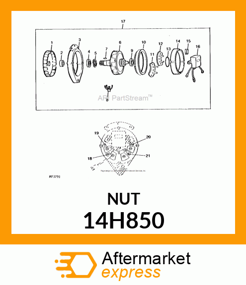 NUT, HEX JAM 14H850