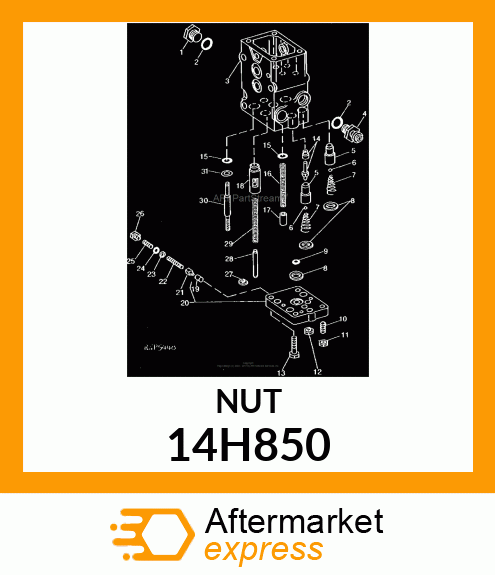 NUT, HEX JAM 14H850