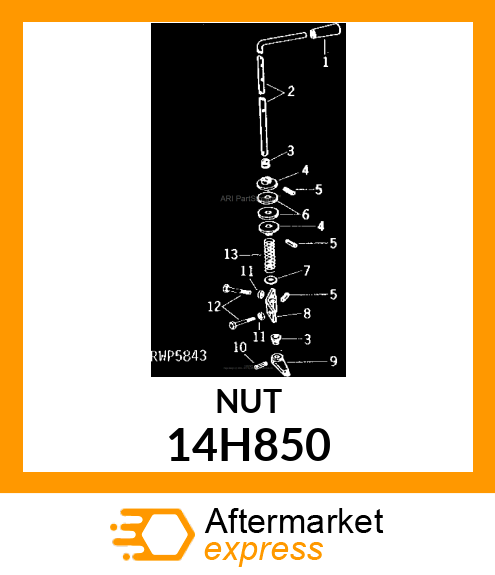 NUT, HEX JAM 14H850