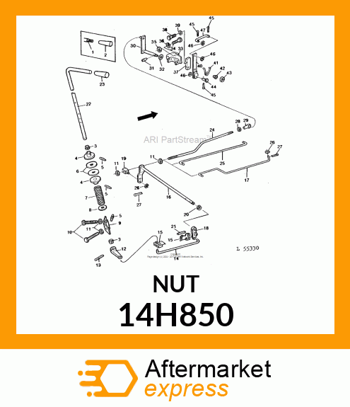 NUT, HEX JAM 14H850