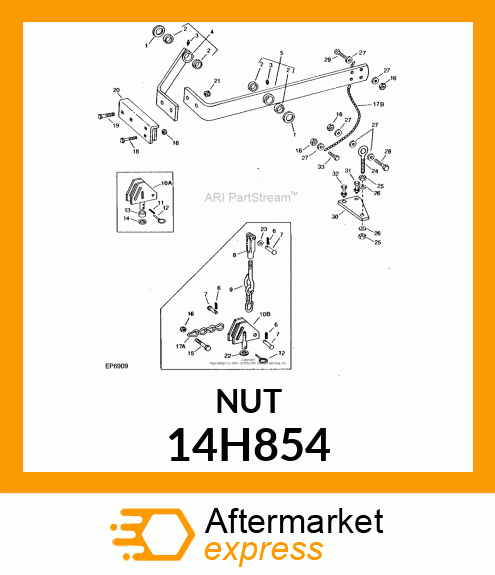 NUT, HEAVY HEX 14H854