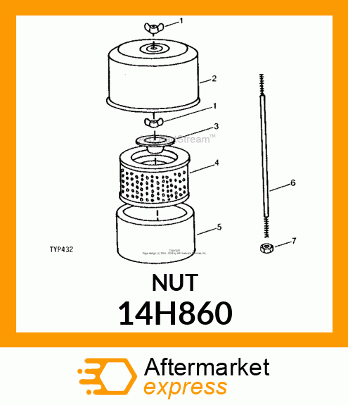 NUT, HEX 14H860