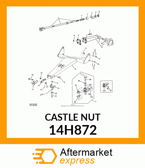 NUT, HEX SLOTTED 14H872