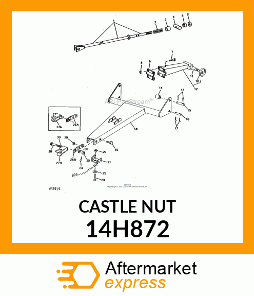 NUT, HEX SLOTTED 14H872