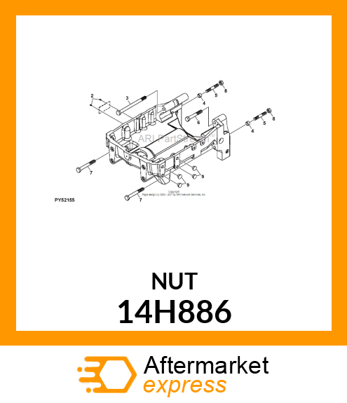 NUT, HEX 14H886