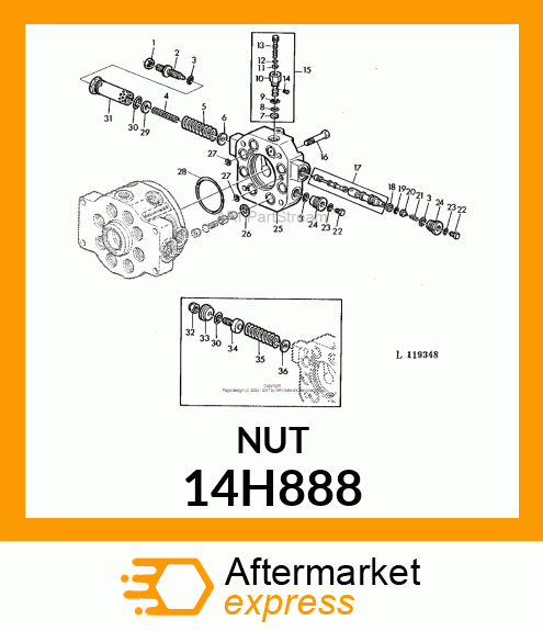 NUT, HEX 14H888