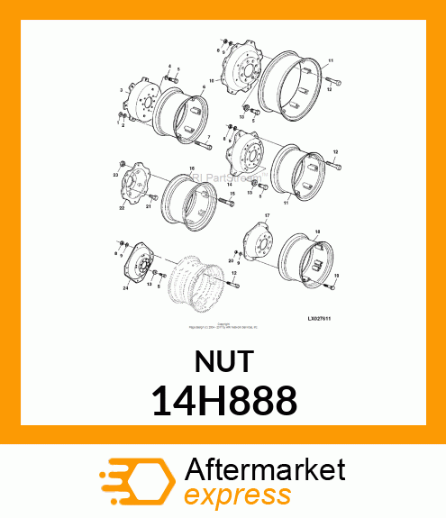 NUT, HEX 14H888