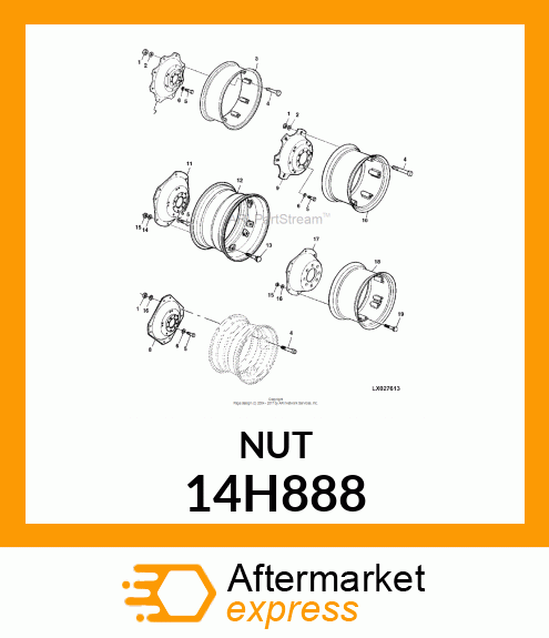 NUT, HEX 14H888