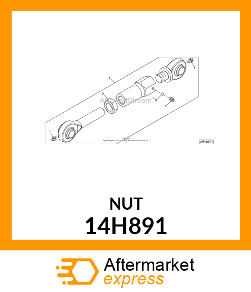 NUT, HEX JAM 14H891