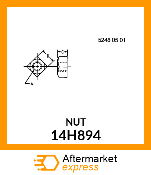 NUT, SQUARE 14H894