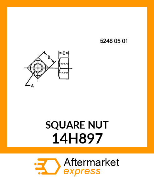 NUT, SQUARE 14H897