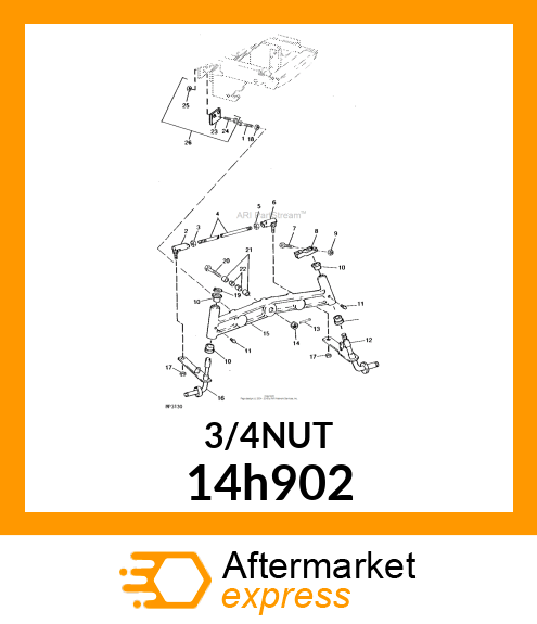 NUT, HEX SLOTTED 14h902