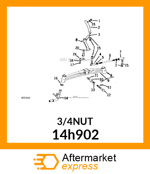 NUT, HEX SLOTTED 14h902