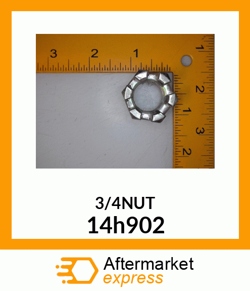 NUT, HEX SLOTTED 14h902