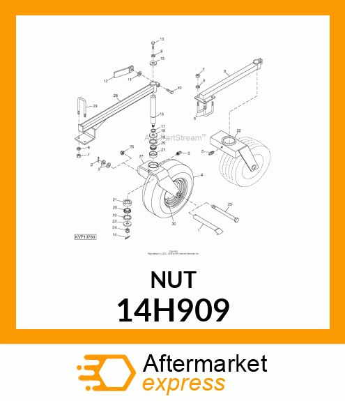 NUT, HEX SLOTTED 14H909