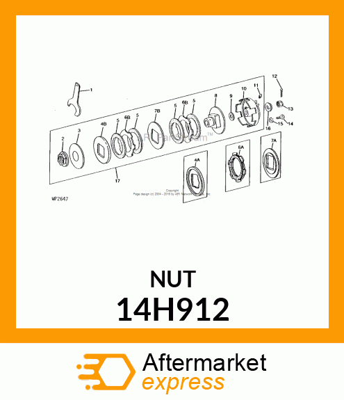 NUT, HEX SLOTTED 14H912