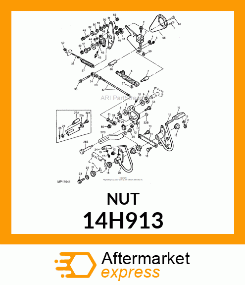 NUT, HEX JAM 14H913