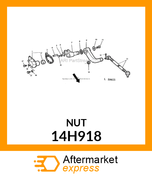 NUT, HEX SLOTTED 14H918