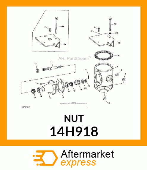 NUT, HEX SLOTTED 14H918