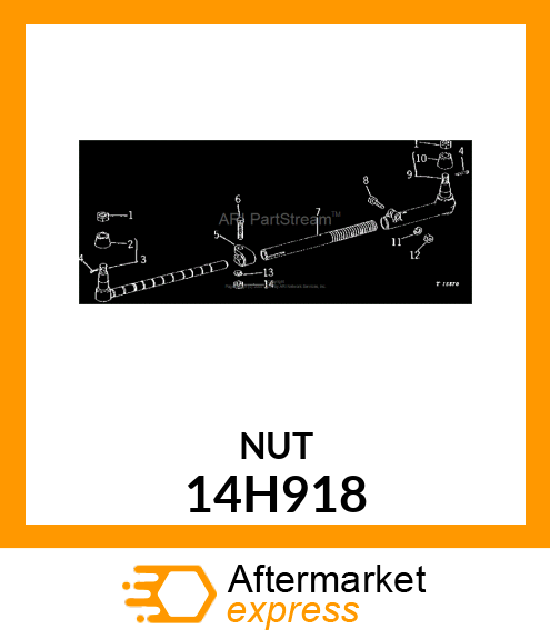 NUT, HEX SLOTTED 14H918