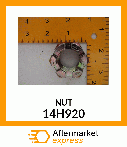 NUT, HEX SLOTTED 14H920