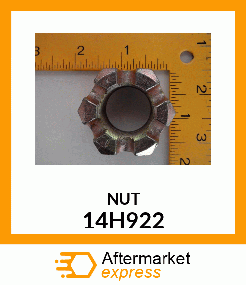 NUT, HEX THICK SLOTTED 14H922