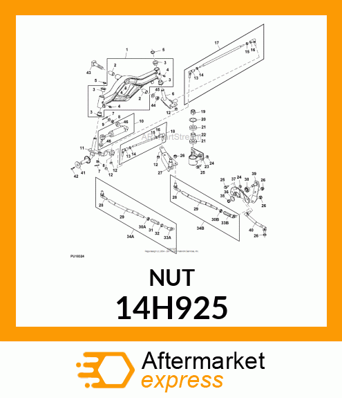 NUT, HEX JAM 14H925