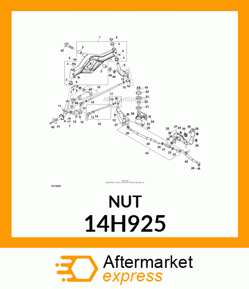 NUT, HEX JAM 14H925